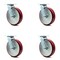 Service Caster 8 Inch Poly on Aluminum Swivel Caster Set with Roller Bearing and Swivel Lock SCC-30CS820-PAR-BSL-4 - alternate 5